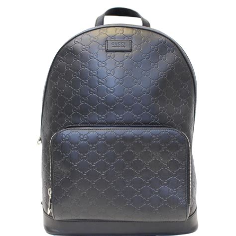 gucci gg black backpack|Gucci signature leather backpack black.